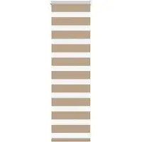 vidaXL Doppelrollo Sandbraun 50x100 cm Stoffbreite 45,9 cm Polyester