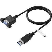 EFB Elektronik Elektronik USB3.0 Verlängerung A-A St.-Einbaubuchse 0.5m sw Class - Digital/Daten