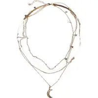 Urban Classics Schmuckset "Urban Classics Unisex Stars Layering Necklace", (1 tlg.)