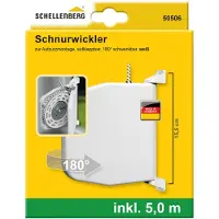 SCHELLENBERG Aufschraubwickler inkl. 5 m Schnur schwenkbar weiß