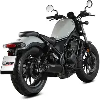 MIVV Auspuff HR-1 schwarz/Carbon kurz für CMX 500 Rebel 2022-2024 Unisexneutral005 - Motorradteile - Motorrad Auspuff