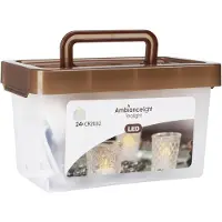 Homestyling Led Teelichter Wachskerzen 24 Stück warmweiß Stimmungslicht