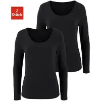 Vivance Langarmshirt in schwarz | Gr.: 40-42