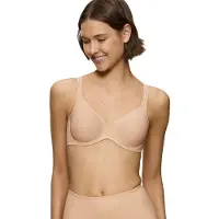 Triumph Bügel-BH "Modern Soft+Cotton W" mit dezenten Glanz-Streifenmuster und breiten Trägern
