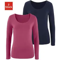 Vivance Langarmshirt in beere, navy | Gr.: 48/50