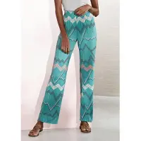 LASCANA Pyjamahose mit grafischem Zick-Zack Muster