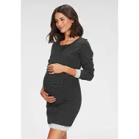Vivance Umstandsnachthemd mehrfarbig Gr. 32/34 für Damen. Mit mit V-Einsatz. Körpernah. Nachhaltig.