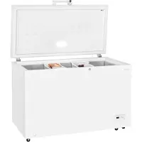 Exquisit Gefriertruhe GT400-HE-041E weiss | 371 l Nutzinhalt | 4*-Gefrieren | Schnellgefrieren | 2-in-1 Gerät | Rollen
