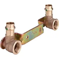 Viega Montageeinheit mit SC Sanpress 2222 in 15 mm x Rp1/2 x 150 mm Rotguss, 295462