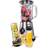 MPM Mixbecher-Set 2 Tassen silber/grau 450W stark effizient MBL-15M