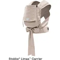 Stokke Limas Babytrage, Floral Beige – Version 2023 (OCS) – Babytrage für Neugeborene mit halber Schnalle – Drei Tragevarianten – Sicher ab der Geburt, bis 15 kg