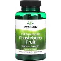 Swanson Health , Full Spectrum Chasteberry Fruit (Mönchspfeffer-Frucht), 400mg,Kapseln 120 St Kapseln
