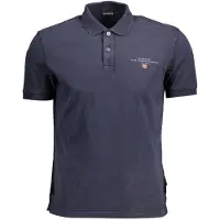 Napapijri Herren Polohemd Blau - Kurzarm, Modernes Design, Mit Stickerei