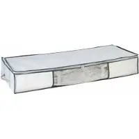 SmartaSaker Vakuum-Speicherkasten 105 cm 70 Liter Polypropylen weiß/grau