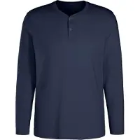 H.I.S. Langarmshirt "- Henleyshirt langarm" Langarm, Shirt mit Knopfleiste aus strukturierter Baumwoll-Qualität