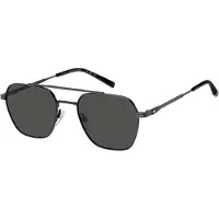 Tommy Hilfiger TH 2192/S Herren-Sonnenbrille Vollrand Eckig Edelstahl-Gestell, grau
