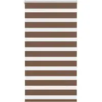 vidaXL Doppelrollo Braun 85x150 cm Stoffbreite 80,9 cm Polyester