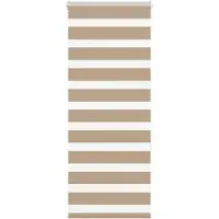 vidaXL Doppelrollo Sandbraun 60x150 cm Stoffbreite 55,9 cm Polyester