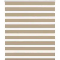 vidaXL Doppelrollo Sandbraun 130x150 cm Stoffbreite 125,9 cm Polyester