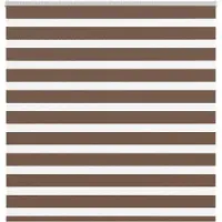 vidaXL Doppelrollo Braun 145x150 cm Stoffbreite 140,9 cm Polyester