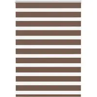 vidaXL Doppelrollo Braun 100x150 cm Stoffbreite 95,9 cm Polyester