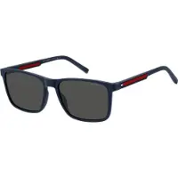 Tommy Hilfiger TH 2201/S Herren-Sonnenbrille Vollrand Eckig Kunststoff-Gestell, Blau