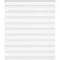 vidaXL Doppelrollo Weiß 130x150 cm Stoffbreite 125,9 cm Polyester