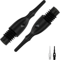 Bull's Mega Point Tips Short 6mm(2BA), schwarz / Inhalt 1 Stück