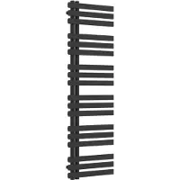 Neu.haus Handtuchheizkörper ’Slidre’ mit 18 Lamellen Stahl 140 x 50 cm Schwarz