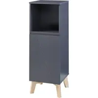 En.casa Badezimmerschrank 'Overath' Midischrank 86x30x30cm Grau