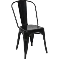 MCW Stuhl MCW-A73, Bistrostuhl Stapelstuhl, Metall Industriedesign stapelbar schwarz
