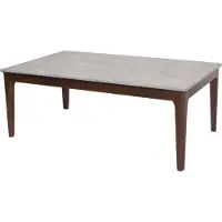 Mendler Couchtisch MCW-M55, Beistelltisch Sofatisch Massiv-Holz HDF Laminat Melamin 46x120x70cm Beton-Optik braune Beine