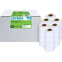 Dymo Adressetiketten S0722360, 28 x 89 mm, für Internetmarken, permanenthaftend, Papier, weiß, 24 Rollen mit jeweils 130 Stück