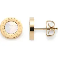 Leonardo Damen-Ohrstecker Edelstahl Perlmutt Leonardo Gold