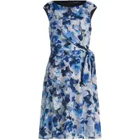 Vera Mont Cocktailkleid mit Bindegürtel in Dunkelblau/Blau | Gr.: 46