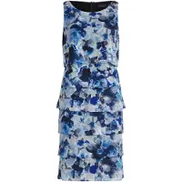 Vera Mont Cocktailkleid mit Volant in Dunkelblau/Blau | Gr.: 40
