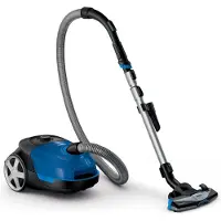 Philips Performer Active Staubsauger mit Beutel, Allergiefilter, 99,9 % Staubaufnahme, 900 W, blau (FC8575/09)