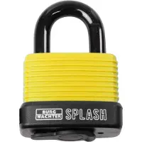Burg wachter BURG-WÄCHTER Splash 470 45, Herkömmliches Vorhängeschloss, Tastensperre, Schwarz, Gelb, Aluminium, Kunststoff, Edelstahl, U-förmig, 80 mm