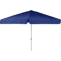 VCM Sonnenschirm Ø 3,8m | Schirm mit Kurbel aus Alu | Sonnenschutz | Blau