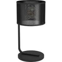 Eglo Tischlampe Manby, Nachttischlampe im Industrial Design, Tischleuchte aus Metall, Gitter Lampe für Wohnzimmer und Schlafzimmer, E27 Fassung