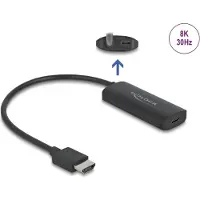 DeLOCK Adapter HDMI-A Stecker zu USB Type-C Buchse (DP Alt Mode) 8K, 0,18 m, HDMI Typ A (Standard), USB Type-C + Micro-USB, Männlich, Weiblich, Gerade