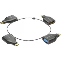 PureLink IQ-AR300, 4 x USB Type-C, DisplayPort + Mini DisplayPort + HDMI + VGA, Schwarz, Gold