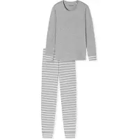 Schiesser Pyjama 181746 Casual Essentials Damen Silver Grey Melange-XXL