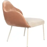 Zuiver Friuli Lounge Chair Stahl/Polyester Rosa/Beige