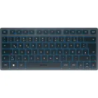 Cherry KW 7100 MINI BT, Kabellos, Bluetooth, Scherenschalter, QWERTZ, Blau