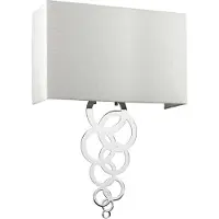 Elstead Lighting Elstead Rosa Wandleuchte E27 2-fach Poliertes Chrom Elfenbeinfarbe