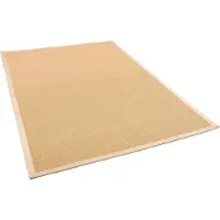 Pergamon Sisalteppich Natura Honig Bordüre Beige, Größe:150x150 cm