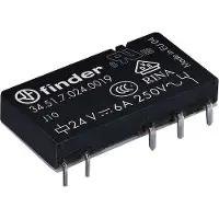 Finder Relais Pcb SPDT Spule flach 6A 5Vdc