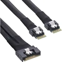 InLine Slim SAS Kabel, SFF-8654 8X zu SFF-8654 8X, 48 Gb/s, 0,5m