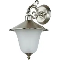 Licht-Erlebnisse Wandlampe Außen Rustikal Messing Glas blendarm dekorativ E14 Außenleuchte Haus Garten